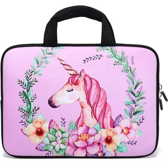 Unicorn Neoprene Laptop Travel Bag  - Picture 1 of 4